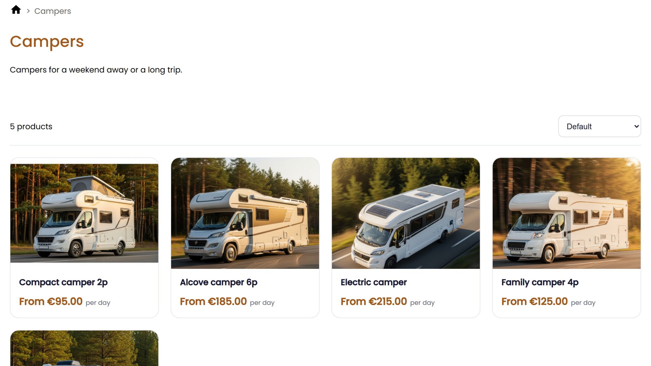 Boutique de démo VrijRijden Catégorie Camping-cars dans la boutique de démo VrijRijden